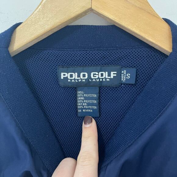 Polo Ralph Lauren Golf Men's Dark Blue Pullover Windbreaker Size Small - Picture 3 of 4